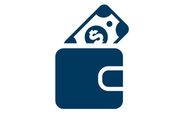Money in wallet graphic